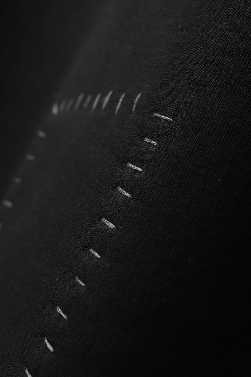 画像をギャラリービューアに読み込む, SOSNOVSKA exclusive ABSTRACT COMBINATION SWEAT SHIRT (BLACK x GREY STRIPE)
