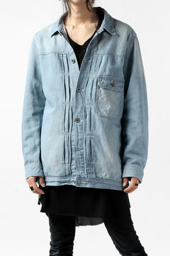 画像をギャラリービューアに読み込む, ISAMU KATAYAMA BACKLASH LOOSEY JEAN JACKET / COTTON LINEN DENIM (INDIGO)