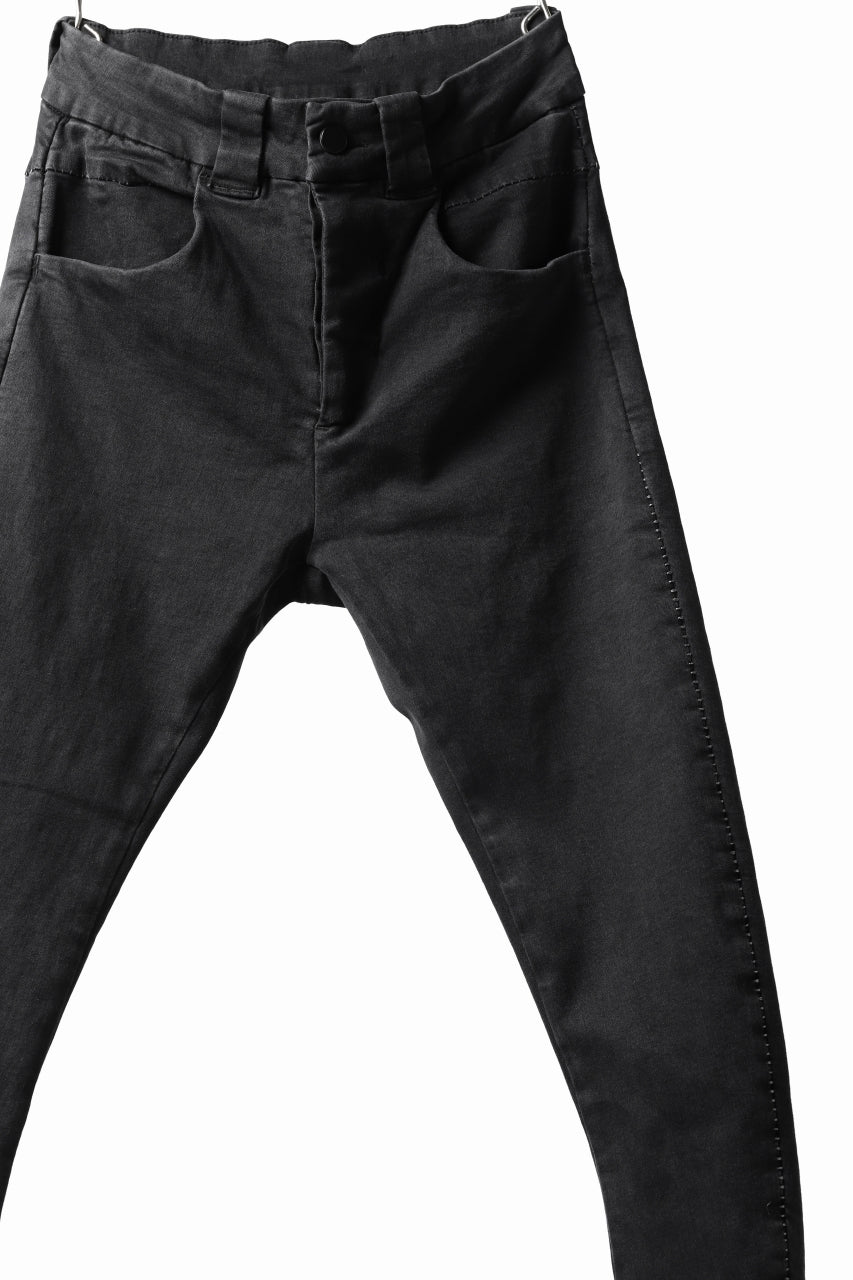 画像をギャラリービューアに読み込む, thomkrom OVER LOCKED SKINNY TROUSERS /  HYPER STRETCH DENIM (BLACK)