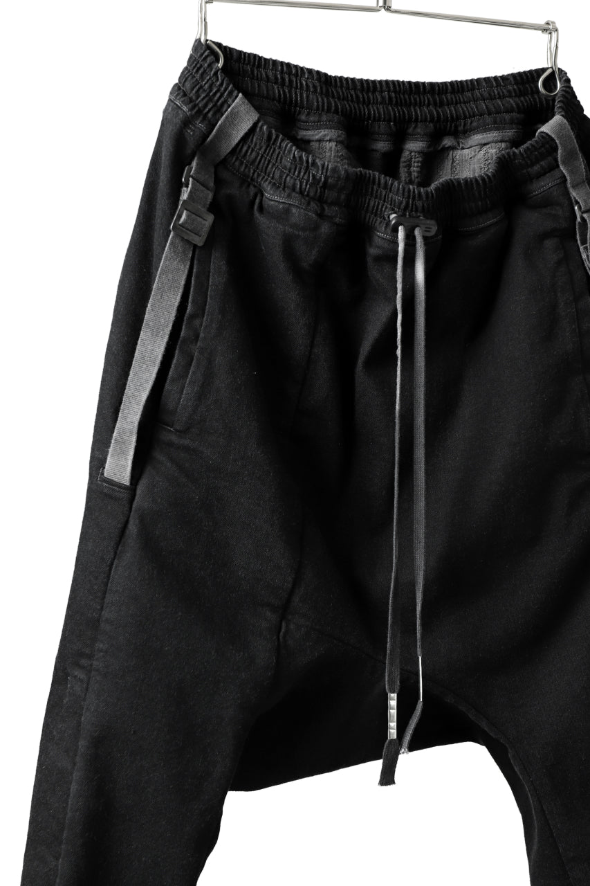 Load image into Gallery viewer, BORIS BIDJAN SABERI LOW CROTCH PANTS / RESIN DYED "P28.4-F1603K" (BLACK)