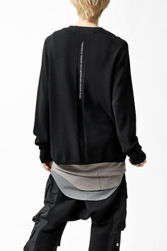 画像をギャラリービューアに読み込む, A.F ARTEFACT "WHOLEGARMENT" CREWNECK KNIT PULLOVER (BLACK)