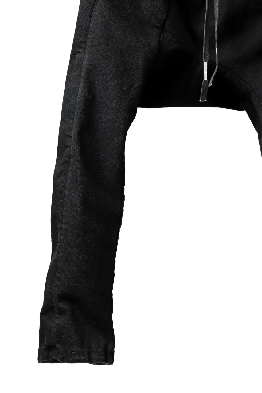 Load image into Gallery viewer, BORIS BIDJAN SABERI LOW CROTCH PANTS / RESIN DYED "P28.4-F1603K" (BLACK)