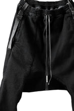 Load image into Gallery viewer, BORIS BIDJAN SABERI LOW CROTCH PANTS / RESIN DYED "P28.4-F1603K" (BLACK)