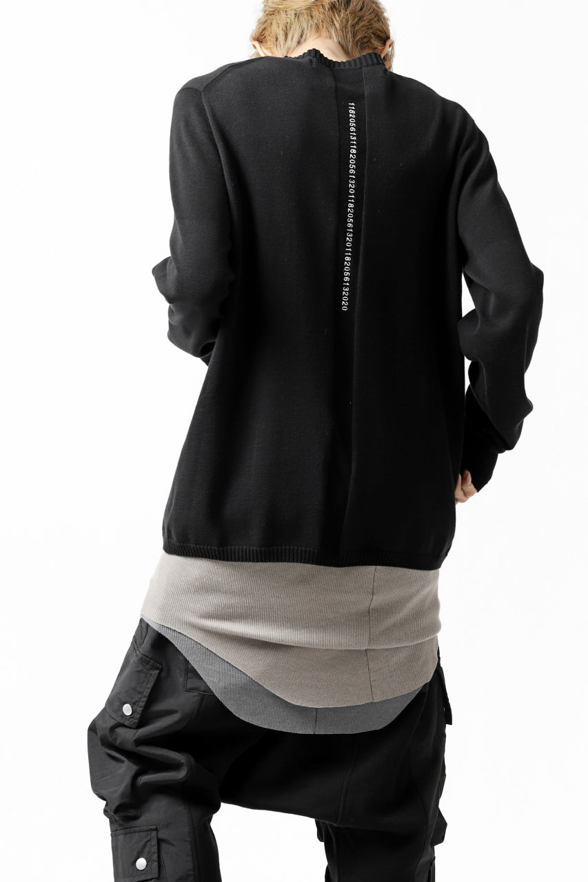 画像をギャラリービューアに読み込む, A.F ARTEFACT "WHOLEGARMENT" CREWNECK KNIT PULLOVER (BLACK)
