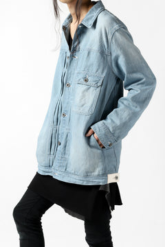 画像をギャラリービューアに読み込む, ISAMU KATAYAMA BACKLASH LOOSEY JEAN JACKET / COTTON LINEN DENIM (INDIGO)
