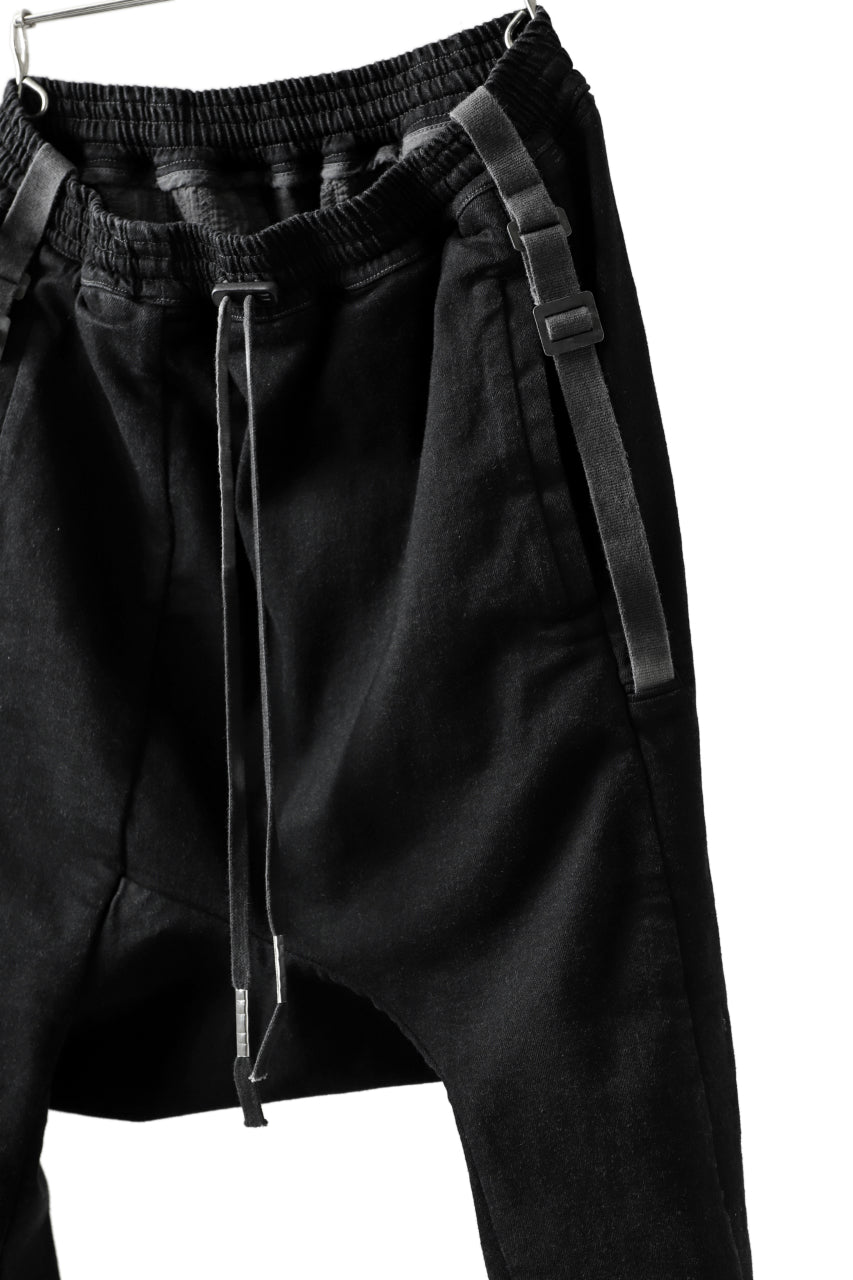 Load image into Gallery viewer, BORIS BIDJAN SABERI LOW CROTCH PANTS / RESIN DYED "P28.4-F1603K" (BLACK)