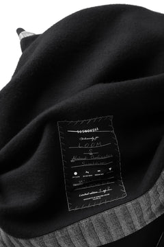 画像をギャラリービューアに読み込む, SOSNOVSKA exclusive ABSTRACT COMBINATION SWEAT SHIRT (BLACK x GREY STRIPE)