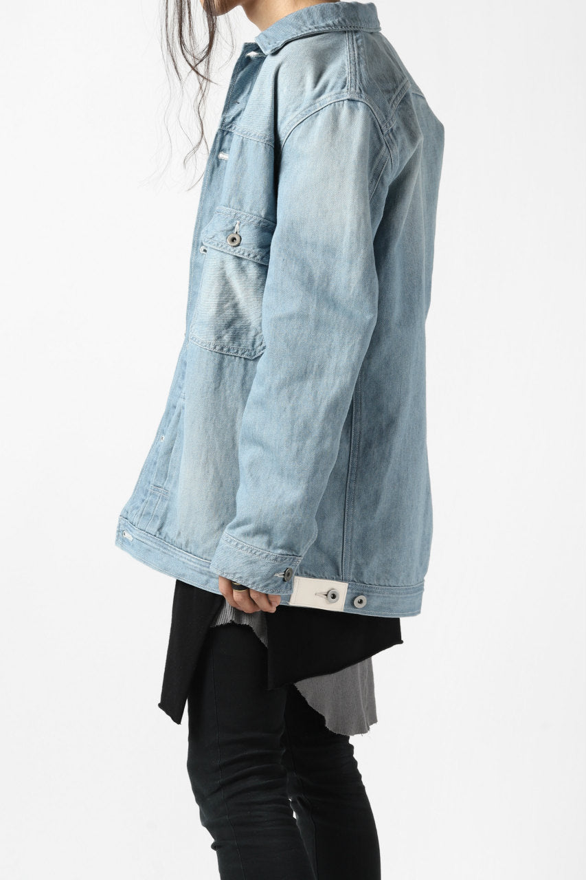 画像をギャラリービューアに読み込む, ISAMU KATAYAMA BACKLASH LOOSEY JEAN JACKET / COTTON LINEN DENIM (INDIGO)
