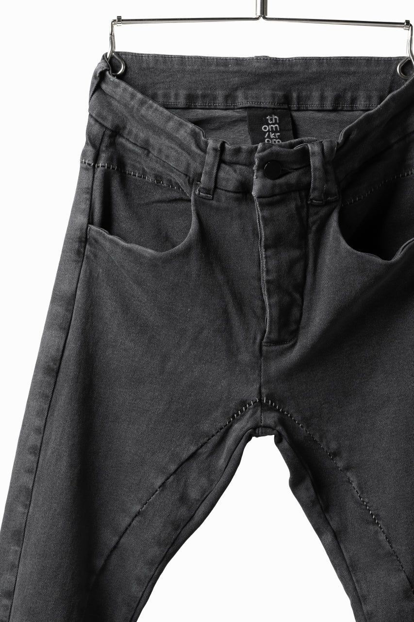 画像をギャラリービューアに読み込む, thomkrom OVER LOCKED SKINNY TROUSERS /  FADE STRETCH DENIM (LIGHT GREY)