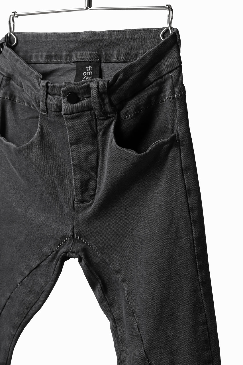 画像をギャラリービューアに読み込む, thomkrom OVER LOCKED SKINNY TROUSERS /  FADE STRETCH DENIM (LIGHT GREY)