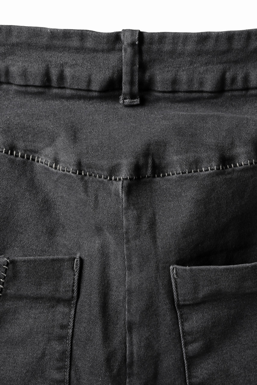 画像をギャラリービューアに読み込む, thomkrom OVER LOCKED SKINNY TROUSERS /  FADE STRETCH DENIM (LIGHT GREY)