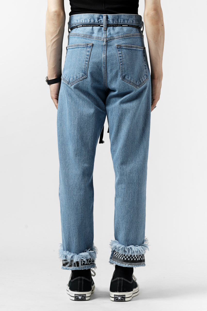 Load image into Gallery viewer, FACETASM CROPPED PRINT DENIM PANTS (INDIGO)