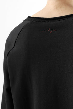 Load image into Gallery viewer, FIRST AID TO THE INJURED LAYERED SLEEVE TOPS / FRENCH TERRY + JERSEY (BLACK)