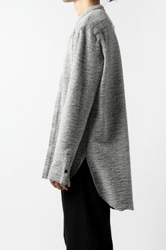 画像をギャラリービューアに読み込む, ierib MINIMAL SHIRT / COMPRESSED PILE KNIT (GREY)