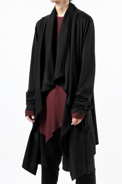 画像をギャラリービューアに読み込む, FIRST AID TO THE INJURED THEODOR DRAPE CARDIGAN / SINGLE JERSEY (BLACK)