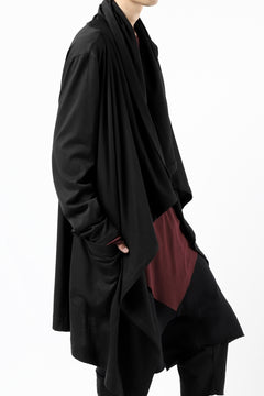画像をギャラリービューアに読み込む, FIRST AID TO THE INJURED THEODOR DRAPE CARDIGAN / SINGLE JERSEY (BLACK)