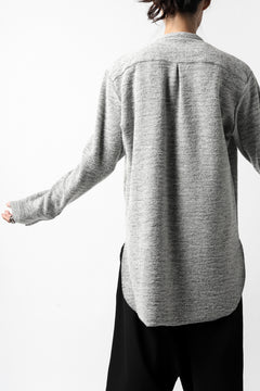 画像をギャラリービューアに読み込む, ierib MINIMAL SHIRT / COMPRESSED PILE KNIT (GREY)