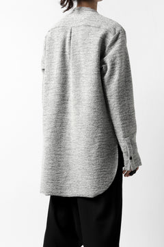 画像をギャラリービューアに読み込む, ierib MINIMAL SHIRT / COMPRESSED PILE KNIT (GREY)