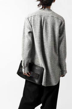 画像をギャラリービューアに読み込む, ierib MINIMAL SHIRT / COMPRESSED PILE KNIT (GREY)