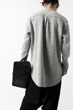 画像をギャラリービューアに読み込む, ierib MINIMAL SHIRT / COMPRESSED PILE KNIT (GREY)