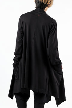 画像をギャラリービューアに読み込む, FIRST AID TO THE INJURED THEODOR DRAPE CARDIGAN / SINGLE JERSEY (BLACK)