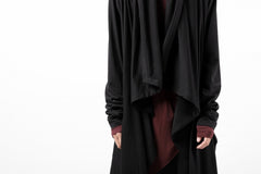 画像をギャラリービューアに読み込む, FIRST AID TO THE INJURED THEODOR DRAPE CARDIGAN / SINGLE JERSEY (BLACK)