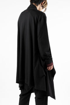 画像をギャラリービューアに読み込む, FIRST AID TO THE INJURED THEODOR DRAPE CARDIGAN / SINGLE JERSEY (BLACK)