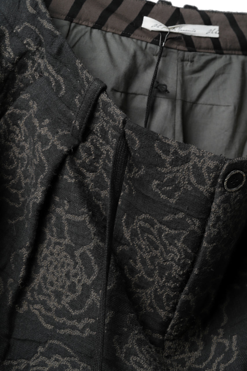 画像をギャラリービューアに読み込む, Aleksandr Manamis Loose Cropped Pant  / Jacquard (BLACK BROWN)