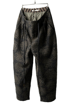 画像をギャラリービューアに読み込む, Aleksandr Manamis Loose Cropped Pant  / Jacquard (BLACK BROWN)