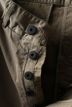 Load image into Gallery viewer, 11 BY BORIS BIDJAN SABERI CARGO POCKET PANTS / OBJECT DYED "P21B-F-1482" (MUD GREY)