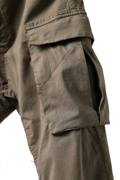 Load image into Gallery viewer, 11 BY BORIS BIDJAN SABERI CARGO POCKET PANTS / OBJECT DYED "P21B-F-1482" (MUD GREY)