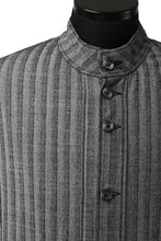 画像をギャラリービューアに読み込む, SOSNOVSKA exclusive FLYING DOWN SHIRT COAT (GREY STRIPE)