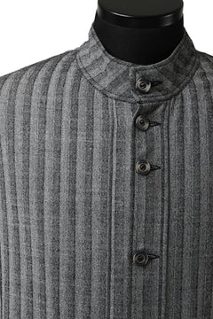画像をギャラリービューアに読み込む, SOSNOVSKA exclusive FLYING DOWN SHIRT COAT (GREY STRIPE)