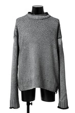 画像をギャラリービューアに読み込む, ISAMU KATAYAMA BACKLASH LOOSEY KNIT PULLOVER / PIGMENT PRINTED (BLACK)