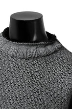 画像をギャラリービューアに読み込む, ISAMU KATAYAMA BACKLASH LOOSEY KNIT PULLOVER / PIGMENT PRINTED (BLACK)