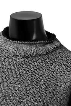 画像をギャラリービューアに読み込む, ISAMU KATAYAMA BACKLASH LOOSEY KNIT PULLOVER / PIGMENT PRINTED (BLACK)
