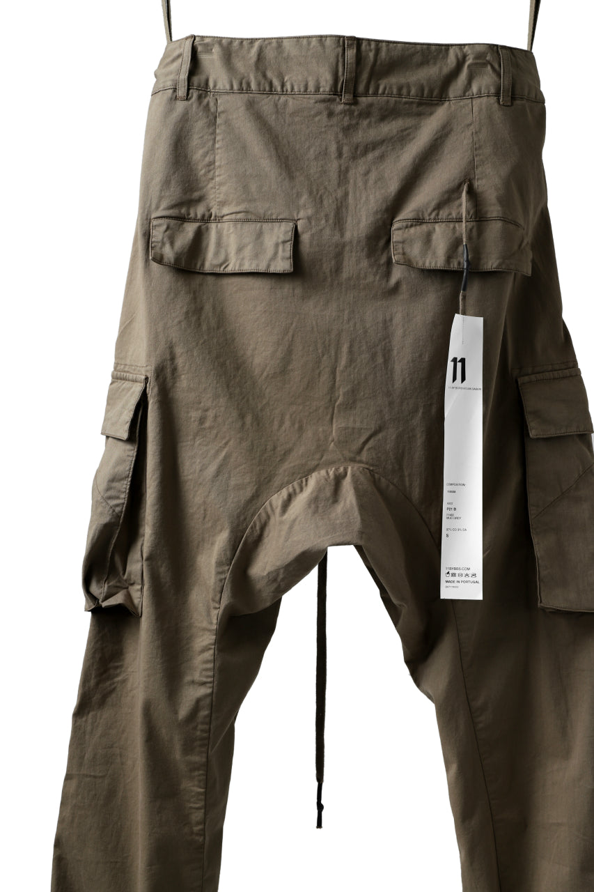 Load image into Gallery viewer, 11 BY BORIS BIDJAN SABERI CARGO POCKET PANTS / OBJECT DYED "P21B-F-1482" (MUD GREY)