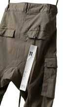 Load image into Gallery viewer, 11 BY BORIS BIDJAN SABERI CARGO POCKET PANTS / OBJECT DYED "P21B-F-1482" (MUD GREY)