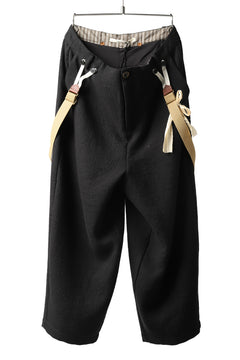 画像をギャラリービューアに読み込む, Aleksandr Manamis Slit Cropped Pant with Suspender (BLACK)