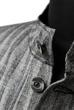画像をギャラリービューアに読み込む, SOSNOVSKA exclusive FLYING DOWN SHIRT COAT (GREY STRIPE)