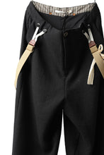 画像をギャラリービューアに読み込む, Aleksandr Manamis Slit Cropped Pant with Suspender (BLACK)