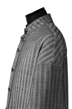 画像をギャラリービューアに読み込む, SOSNOVSKA exclusive FLYING DOWN SHIRT COAT (GREY STRIPE)