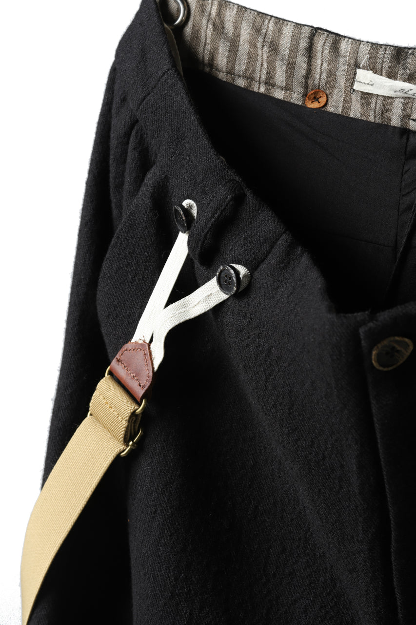 画像をギャラリービューアに読み込む, Aleksandr Manamis Slit Cropped Pant with Suspender (BLACK)