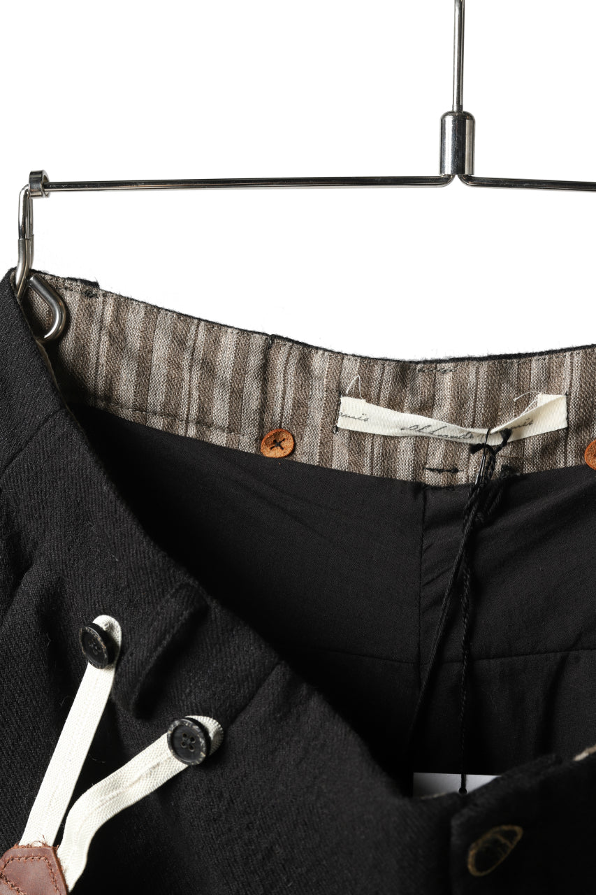 画像をギャラリービューアに読み込む, Aleksandr Manamis Slit Cropped Pant with Suspender (BLACK)