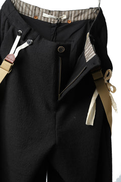 画像をギャラリービューアに読み込む, Aleksandr Manamis Slit Cropped Pant with Suspender (BLACK)