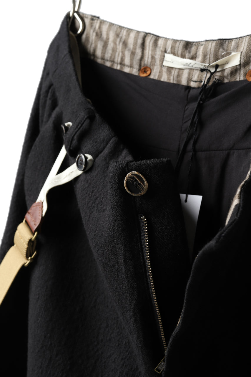 画像をギャラリービューアに読み込む, Aleksandr Manamis Slit Cropped Pant with Suspender (BLACK)