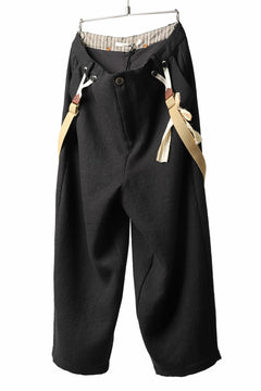 画像をギャラリービューアに読み込む, Aleksandr Manamis Slit Cropped Pant with Suspender (BLACK)