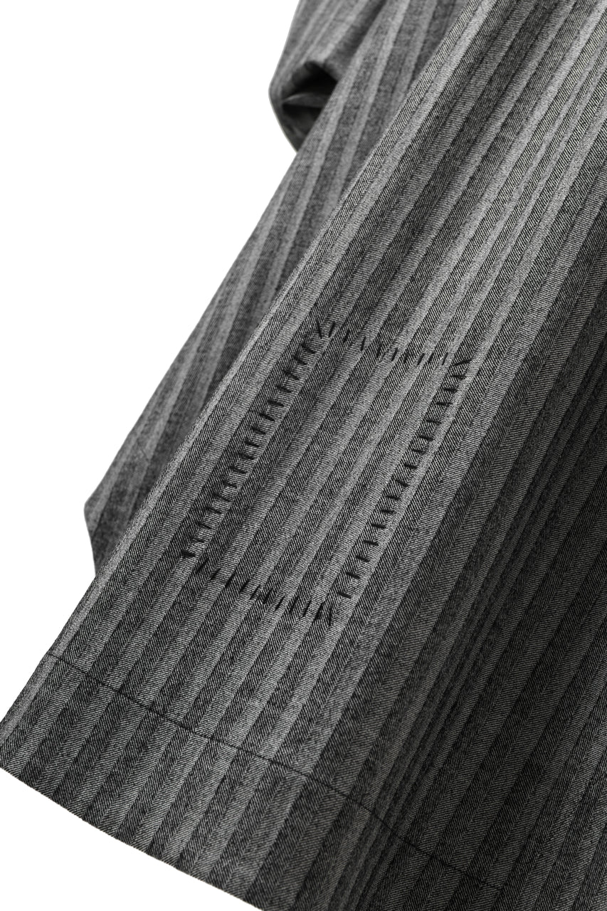 画像をギャラリービューアに読み込む, SOSNOVSKA exclusive FLYING DOWN SHIRT COAT (GREY STRIPE)