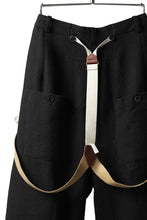 画像をギャラリービューアに読み込む, Aleksandr Manamis Slit Cropped Pant with Suspender (BLACK)