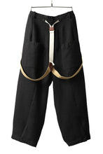 画像をギャラリービューアに読み込む, Aleksandr Manamis Slit Cropped Pant with Suspender (BLACK)